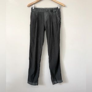 George Loves linen blend lagenlook stone wash mid rise pull on pants small